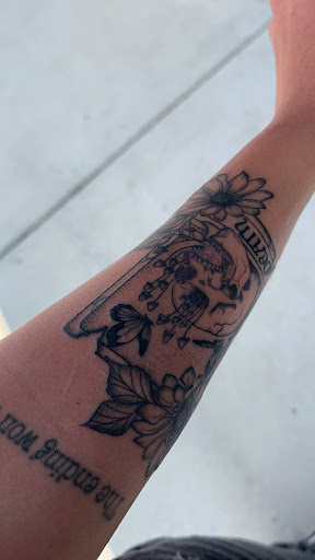 Explore stick and poke tattoo idea, creative tattoo ideas in Gulfport, available at Phantom Art Studio