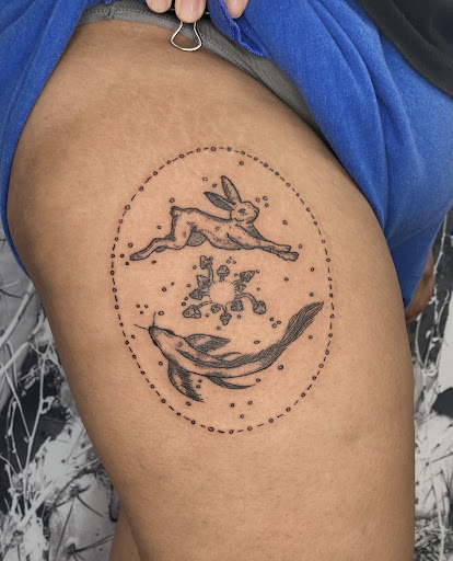 Explore matching halloween tattoo ideas, creative tattoo ideas in Carefree, available at Lucid Arts - Design & Tattoo