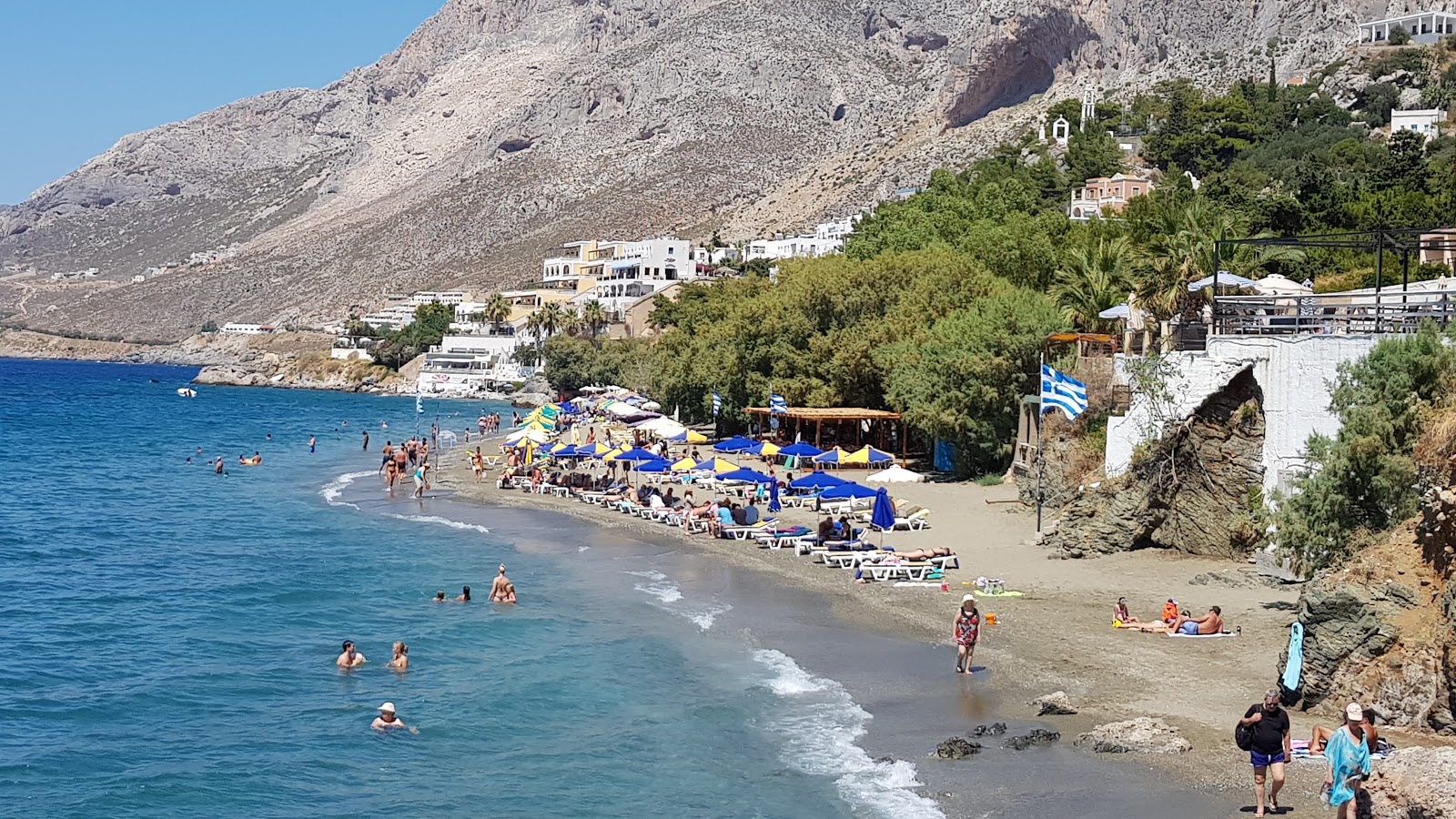 Photo of Masouri beach partly hotel area