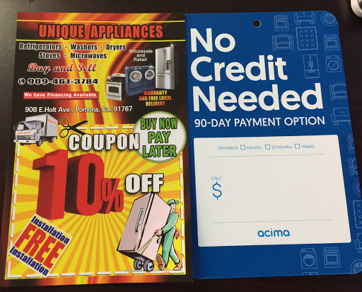 Appliance Store «Unique Appliances», reviews and photos, 908 E Holt Ave, Pomona, CA 91767, USA