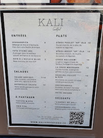 KALI | Restaurant grec à Paris carte