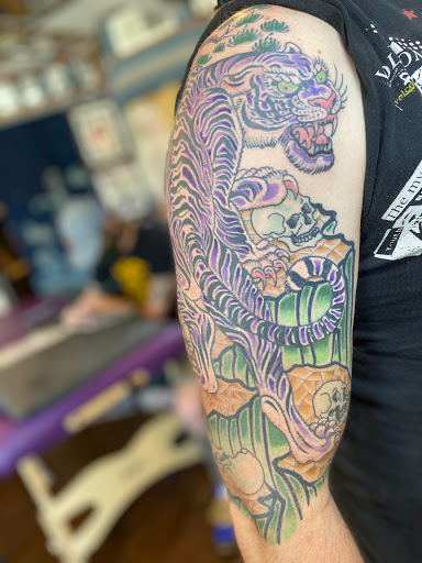 Explore head tattoo ideas, creative tattoo ideas in Warrenville, available at NoodlesTattoo Co. & Studio