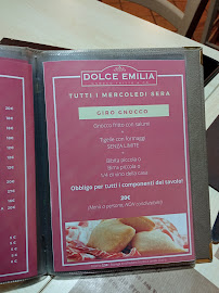 Menu du Trattoria Dolce Emilia à Vizzolo Predabissi