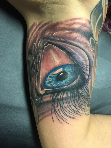 Explore womens shoulder tattoo ideas, creative tattoo ideas in Linden, available at Fredricks Tattoo Gallery