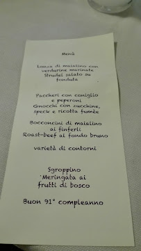 Restaurant Ristorante La Baita à Giavera del Montello (le menu)