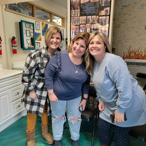 Explore tattoo leg ideas, creative tattoo ideas in Traverse City, available at Pinups & Needles