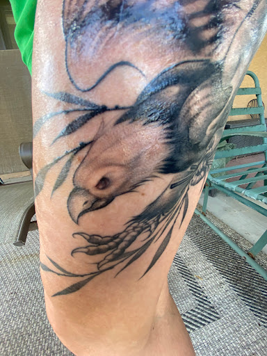 Explore shoulder flower tattoo ideas, creative tattoo ideas in Albuquerque, available at Blacklist Tattoo Parlour Tattoo Shop in Albuquerque