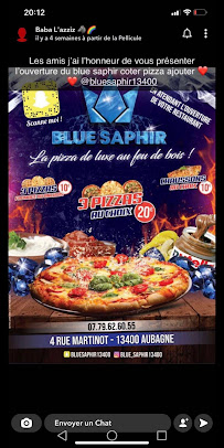 Menu / carte de BLUE SAPHIR à Aubagne