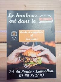 Le bonheur est dans le burger à Lanvollon carte