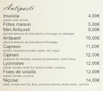 Restaurant italien La Maison de l'Olivier à Loyettes (la carte)