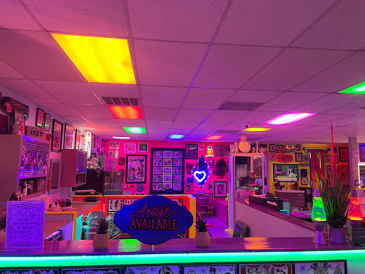 Explore male leg tattoo ideas, creative tattoo ideas in Houston, available at The Neon Jackal Tattoo