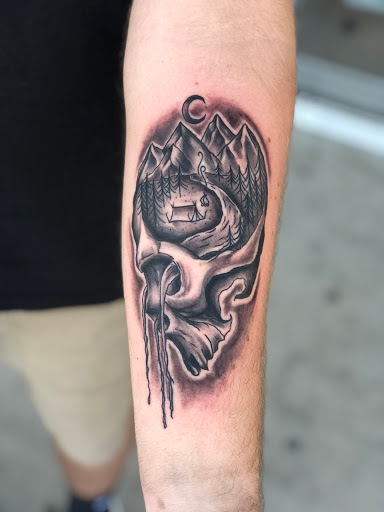 Explore memorial portrait tattoo ideas, creative tattoo ideas in Anaheim, available at Autumn Moon Tattoo