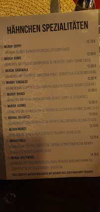 Menu du Restaurant Bollywood Eisenberg à Eisenberg