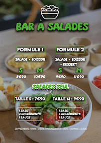 Menu du Bar a salades & couscous à Béziers