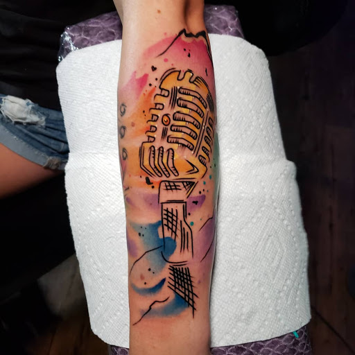 Explore dog groomer tattoo ideas, creative tattoo ideas in College Station, available at Legacy Tattoo Lounge