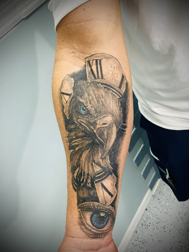 Explore woman leg tattoo ideas, creative tattoo ideas in Ocala, available at Beauty in a Canvas Tattoo and Art Gallery