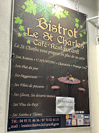 Restaurant français Bistrot Le Saint Charles à Ajaccio (la carte)