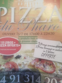 Carte du Pizza du Pharo à Marseille