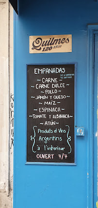 La Porteña à Paris menu