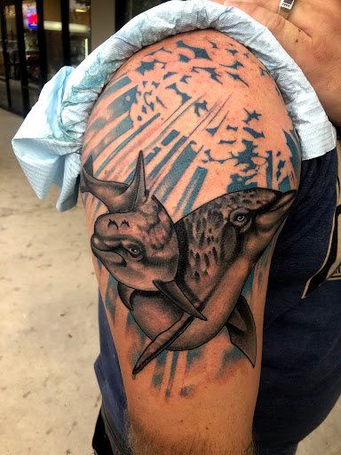 Explore batman logo tattoo ideas, creative tattoo ideas in Jacksonville, available at TrueLove Tattoo