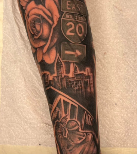 Explore black king tattoo ideas, creative tattoo ideas in Belgrade, available at The Loyal Sparrow Tattoo and Piercing