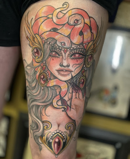 Explore barn owl tattoo ideas, creative tattoo ideas in Lawton, available at Inkwell Tattoo and Piercing