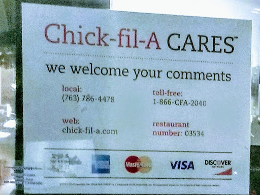 Fast Food Restaurant «Chick-fil-A», reviews and photos, 595 Northtown Dr NE, Blaine, MN 55434, USA
