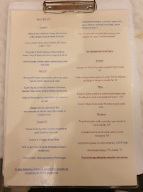 Menu / carte de Bistrot Le Jeu De Paume à Ciboure