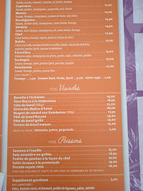 Restaurant italien Le Jardin d'Italie à Breuillet (le menu)