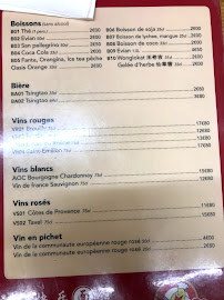 Happy Nouilles à Paris menu