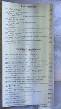 Menu du Ha Dong - Chinesisches Restaurant - Daun à Daun