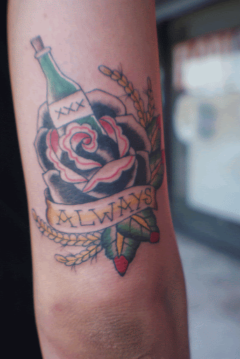 Explore cherry tattoo ideas, creative tattoo ideas in Largo, available at Alchemy Tattoos and Body Piercings