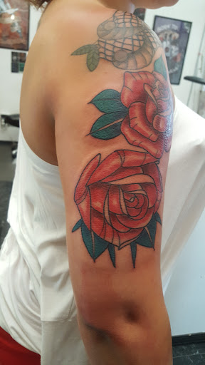 Explore shin tattoo ideas, creative tattoo ideas in Rogers, available at Saved by Grace Tattoo Studio