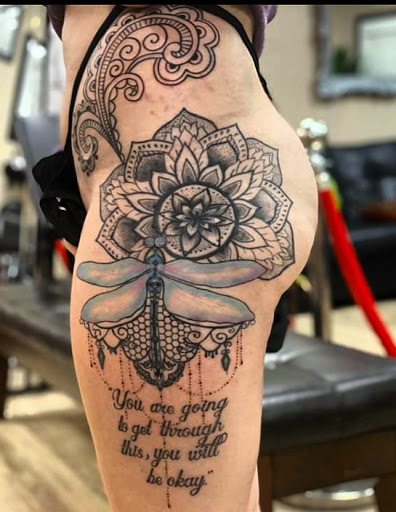 Explore cheek small bum tattoo ideas for females, creative tattoo ideas in Ottumwa, available at Family Tradition TattoosPiercings