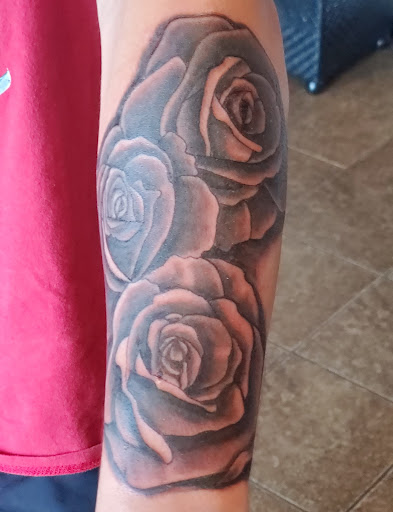 Explore side wrist tattoo ideas, creative tattoo ideas in Copperas Cove, available at Black Moon Tattoo Company