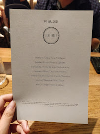 Substance à Paris menu
