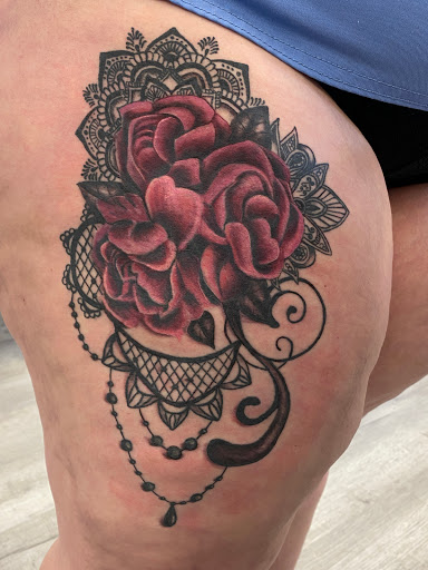 Explore jelly roll tattoos ideas, creative tattoo ideas in Jersey Shore, available at Camellas Ink House