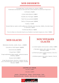 Restaurant Le Comptoir de Marius à Roye (la carte)
