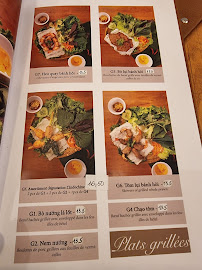Restaurant vietnamien Indochine à Paris (la carte)
