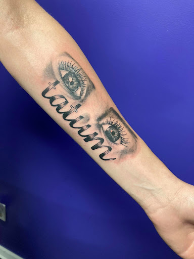 Explore childrens name tattoo ideas, creative tattoo ideas in Williamsburg, available at Relentless Ink