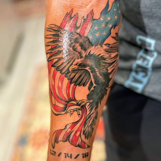 Explore half sleeve tattoo ideas black and grey, creative tattoo ideas in Miami, available at Empire Ink Tattoo