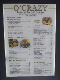 Restaurant vietnamien O'Crazy à Nice - menu / carte