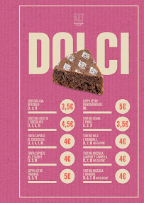 Menu / carte de ALT Stazione del Gusto à Rome