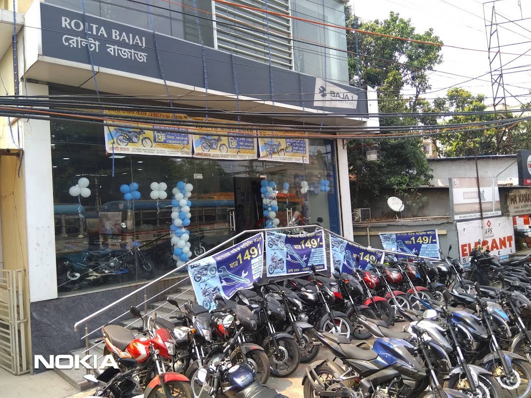 Rolta Bajaj Office. Bajaj bike showroom in madhyamgram