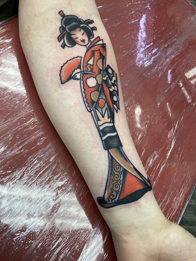 Explore calm tattoo ideas, creative tattoo ideas in El Paso, available at American Tattoo Society of Ft Bliss