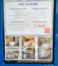 Carte du Ristorante da Paolino - Lerici à Lerici