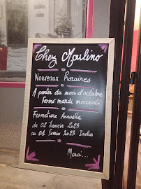 Restaurant bar a vin caviste Chez Moulino à Cajarc carte