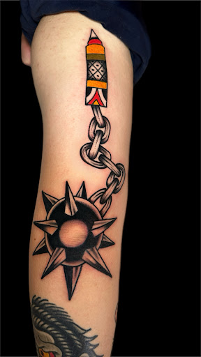 Explore suicide boys tattoo ideas, creative tattoo ideas in Johnson City, available at Gold Cross Tattoo Co.