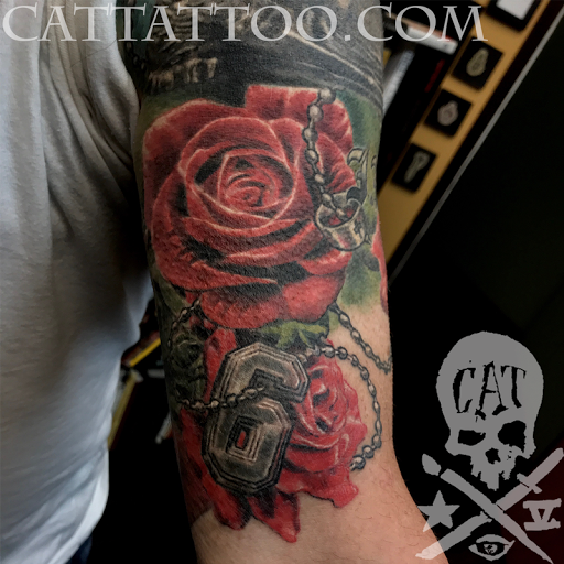 Explore foodie tattoo ideas, creative tattoo ideas in Addison, available at Cat Tattoo