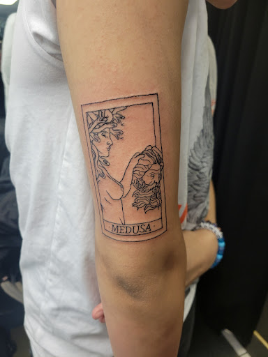 Explore lion tattoo ideas, creative tattoo ideas in Oak Park, available at Meridian Line Tattoo Studio